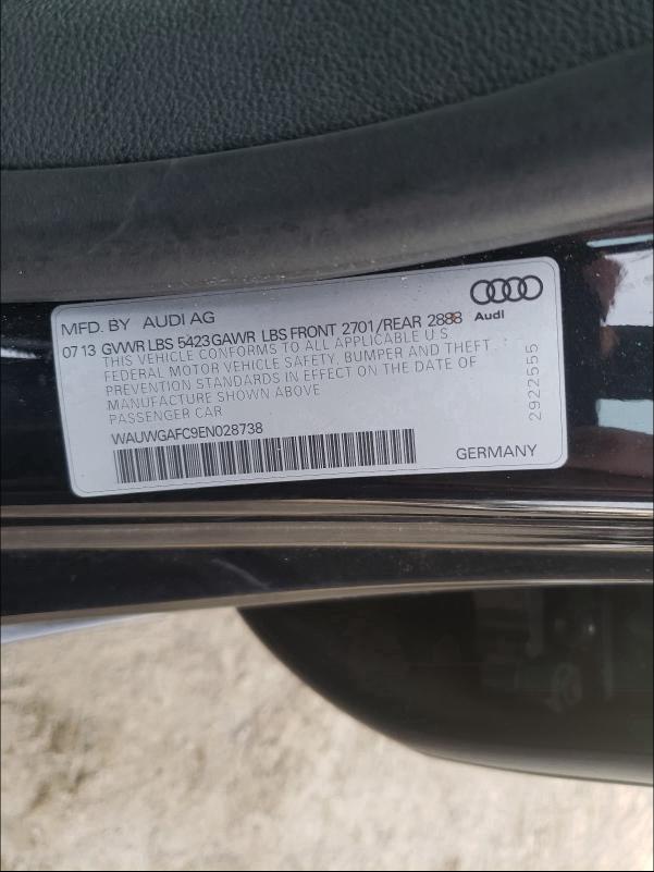 2014 AUDI A7 PREMIUM WAUWGAFC9EN028738