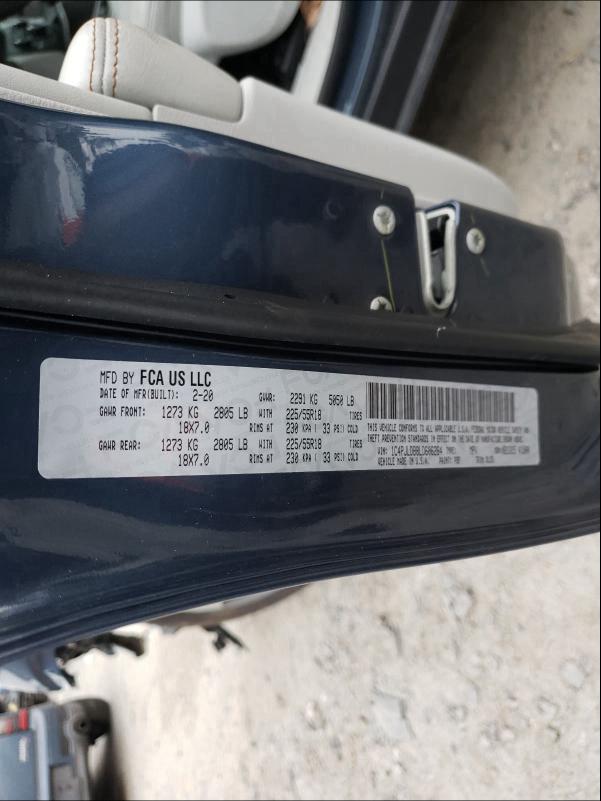 2020 JEEP CHEROKEE L 1C4PJLDB8LD606264
