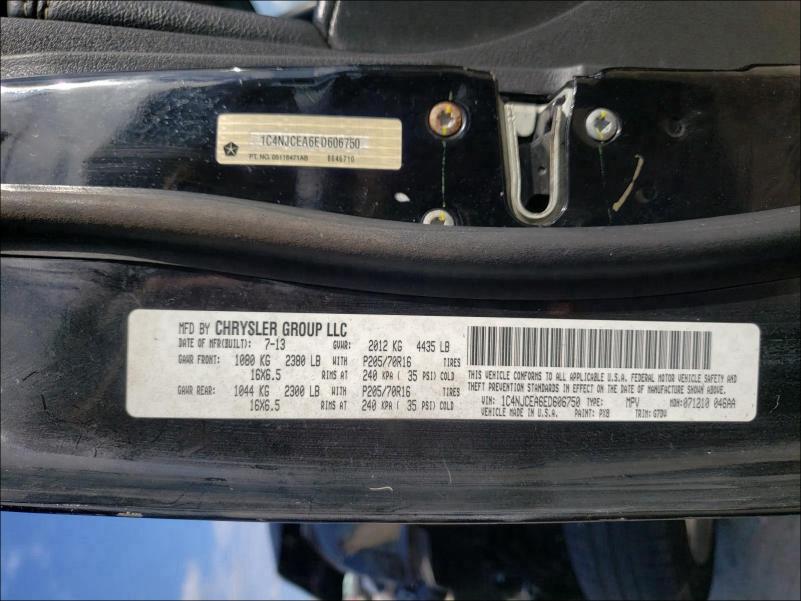 2014 JEEP COMPASS LA 1C4NJCEA6ED606750