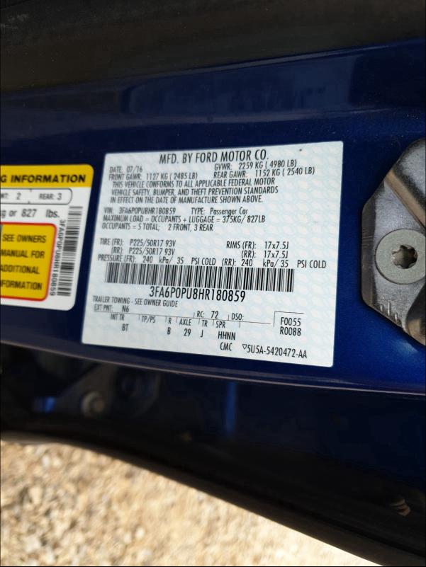 Фото: 3FA6P0PU8HR180859 - 10