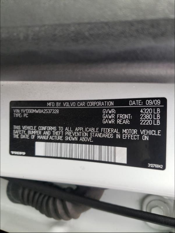 2010 VOLVO V50 2.4I YV1390MW8A2537328