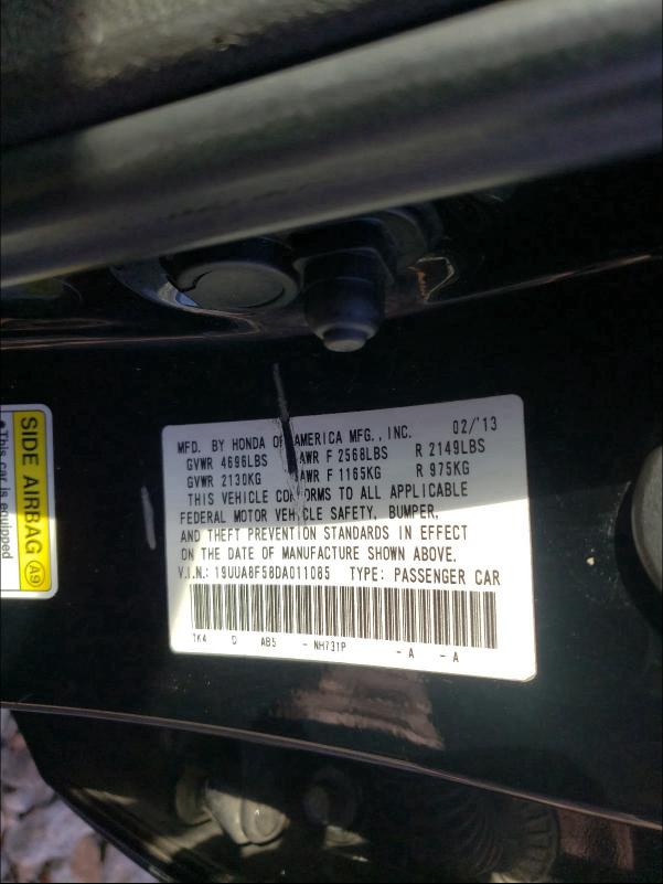2013 ACURA TL TECH 19UUA8F58DA011085
