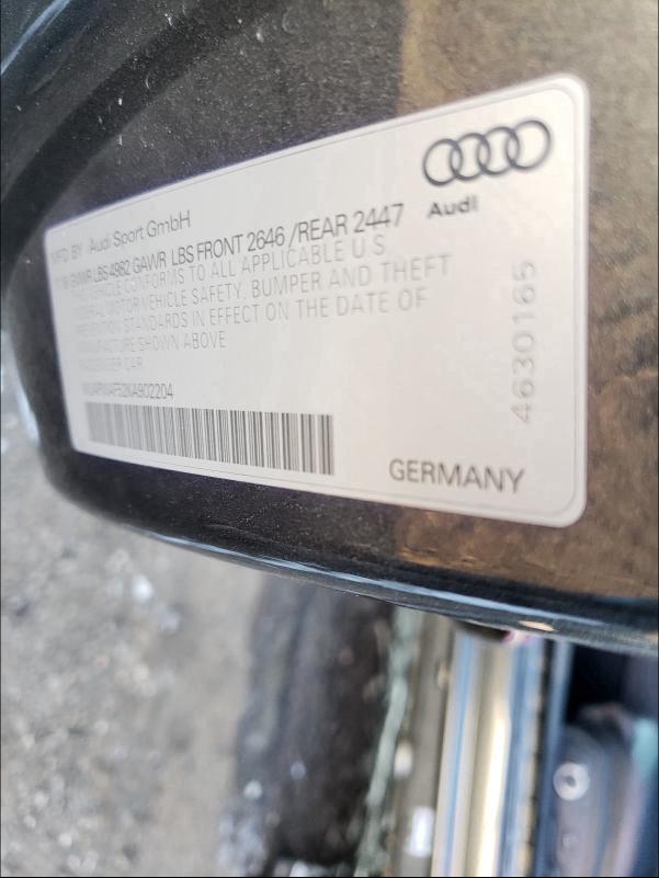 2019 AUDI RS5 WUAPWAF52KA902204