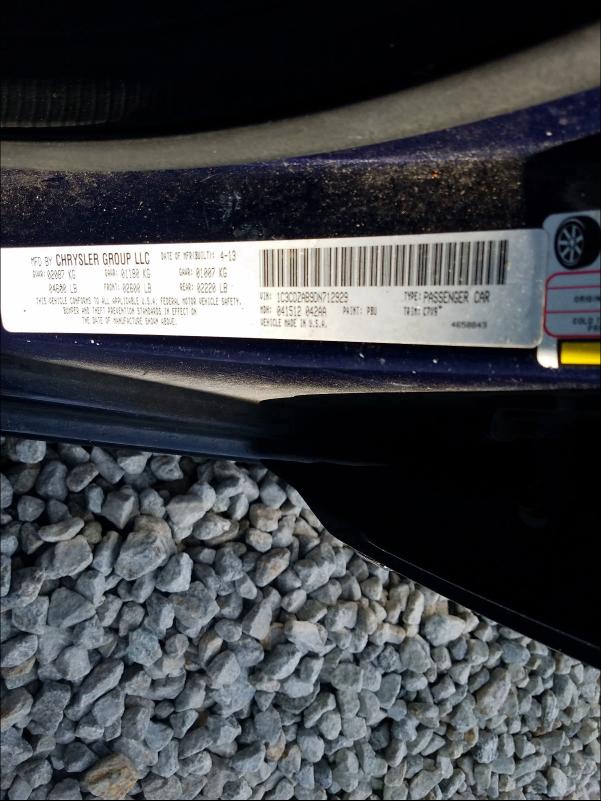2013 DODGE AVENGER SE 1C3CDZAB9DN712929