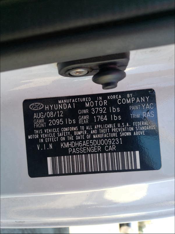 2013 HYUNDAI ELANTRA CO KMHDH6AE5DU009231