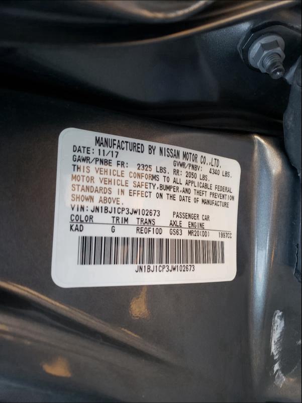 2018 NISSAN ROGUE JN1BJ1CP3JW102673