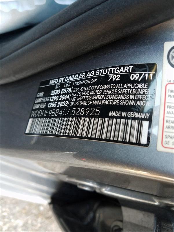 2012 MERCEDES-BENZ E 550 4MAT WDDHF9BB4CA528925
