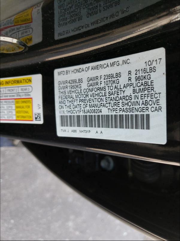2018 HONDA 1100 VT 1HGCV1F18JA008204