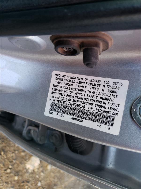 2015 HONDA CIVIC SE 19XFB2F74FE245825