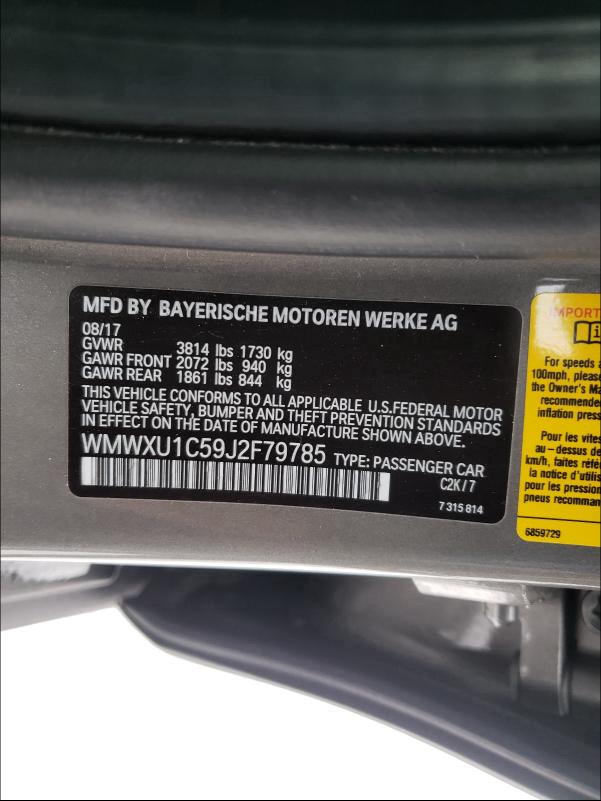 2018 MINI COOPER WMWXU1C59J2F79785