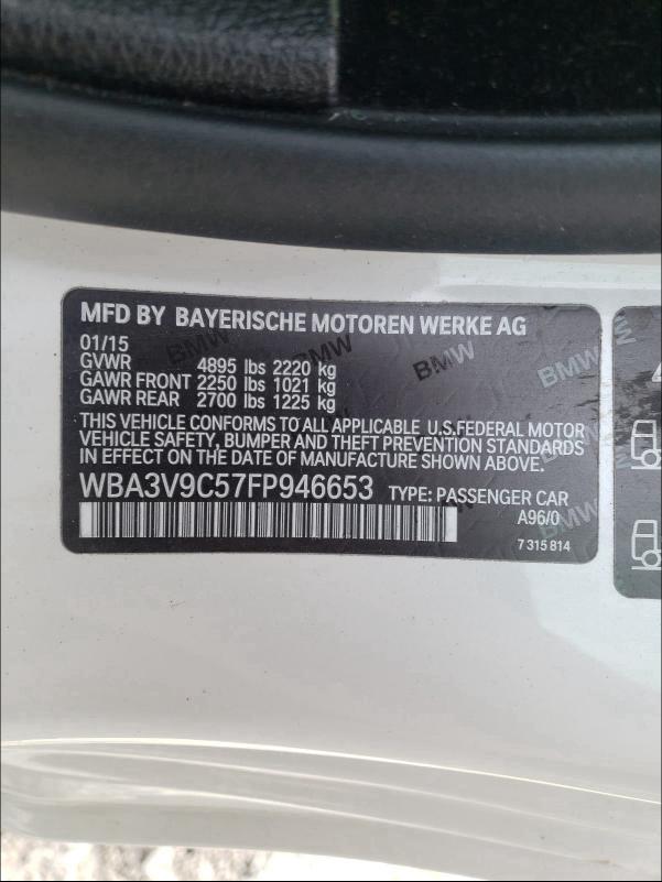 2015 BMW 428 XI WBA3V9C57FP946653
