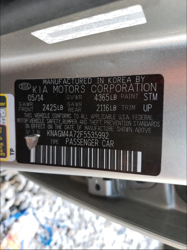 2015 KIA OPTIMA LX KNAGM4A72F5535992