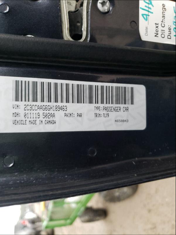 2C3CCAAG6GH189463 2016 Chrysler 300 Limite 3.6L