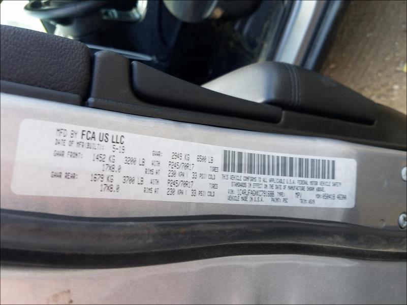 2019 JEEP GRAND CHER 1C4RJFAGXKC791688