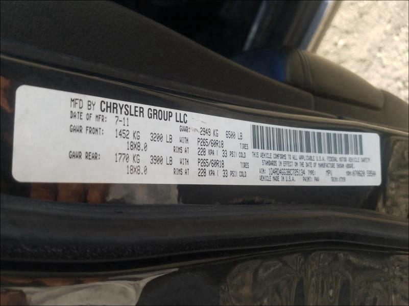 2011 DODGE DURANGO CR 1D4RD4GG3BC725134