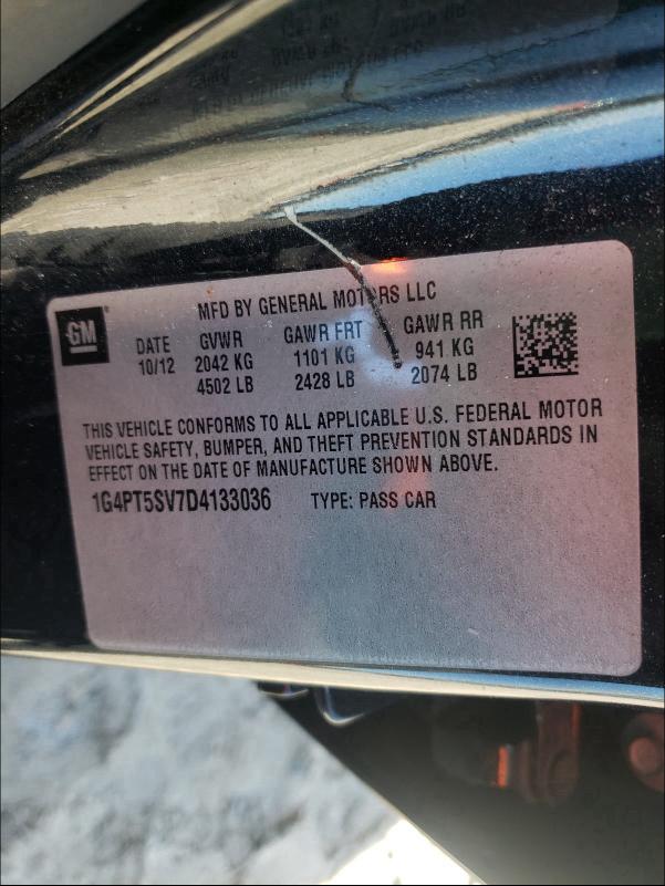 2013 BUICK VERANO PRE 1G4PT5SV7D4133036