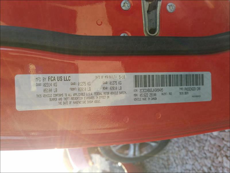 2018 DODGE CHARGER SX 2C3CDXBG5JH309405