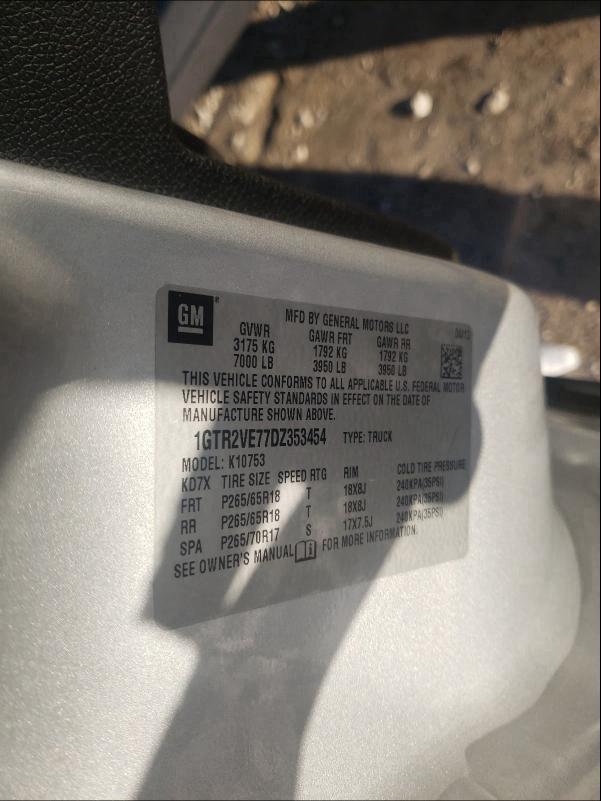 2013 GMC SIERRA K15 1GTR2VE77DZ353454