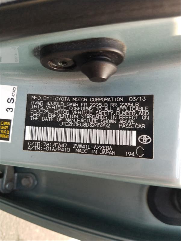 2013 TOYOTA PRIUS V - JTDZN3EU8D3245252