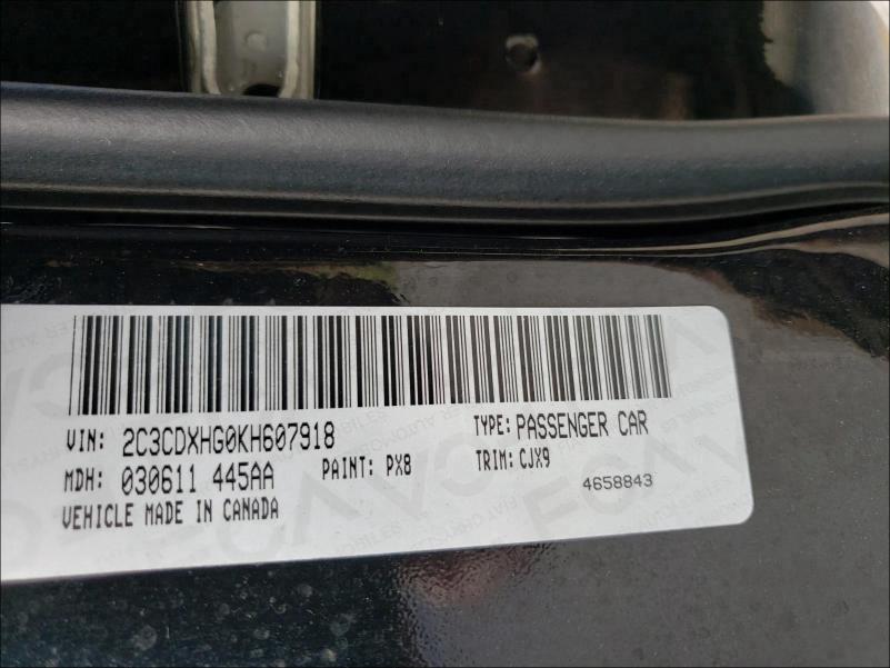 2019 DODGE CHARGER GT 2C3CDXHG0KH607918
