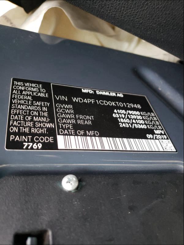 2019 MERCEDES-BENZ SPRINTER 2 - WD4PF1CD0KT012948
