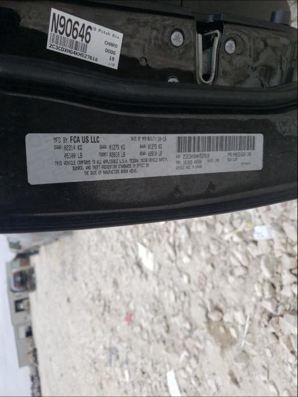 2019 DODGE CHARGER GT 2C3CDXHG4KH527618