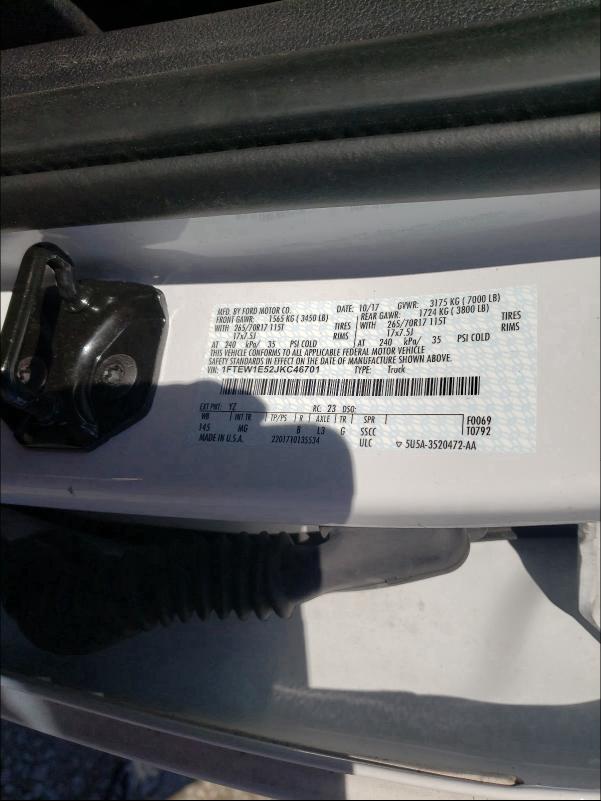 1FTEW1E52JKC46701 FORD F-150 2018