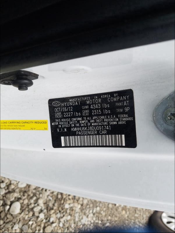 2013 HYUNDAI GENESIS CO KMHHU6KJ8DU091741