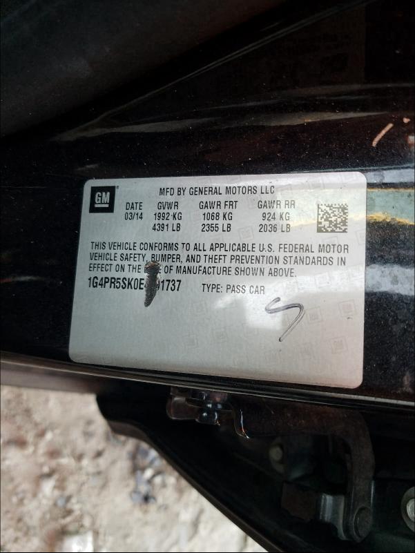2014 BUICK VERANO CON 1G4PR5SK0E4191737