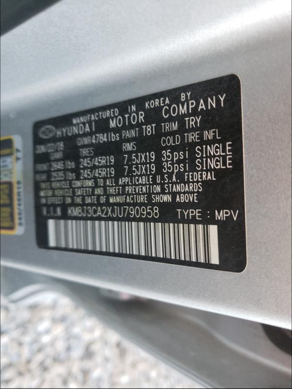 2018 HYUNDAI TUCSON VAL KM8J3CA2XJU790958