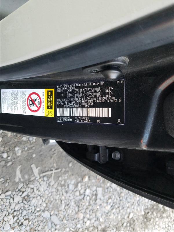 2011 LEXUS RX 350 2T2BK1BA8BC118056