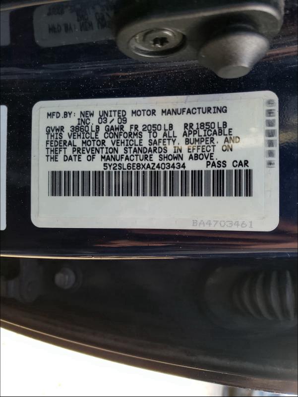 5Y2SL6E8XAZ403434 2010 Pontiac Vibe 1.8L
