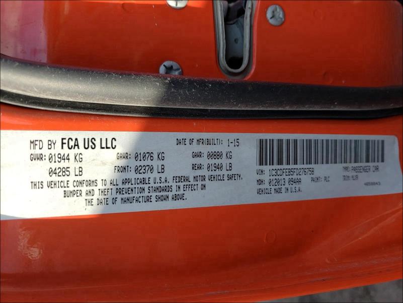 2015 DODGE DART GT 1C3CDFEB5FD276758