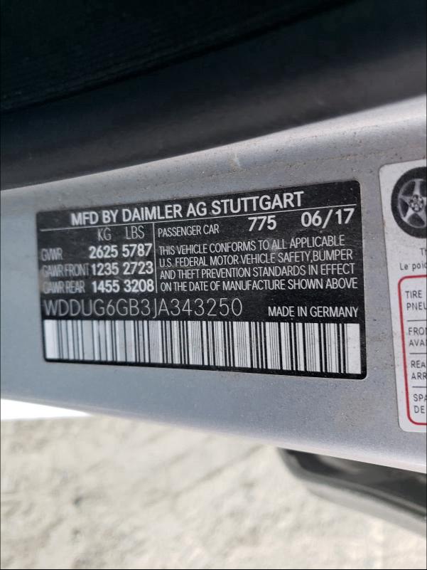 2018 MERCEDES-BENZ S 450 WDDUG6GB3JA343250