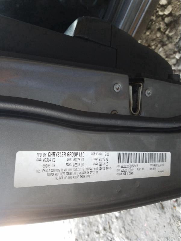 2011 DODGE CHARGER 2B3CL3CG7BH549418