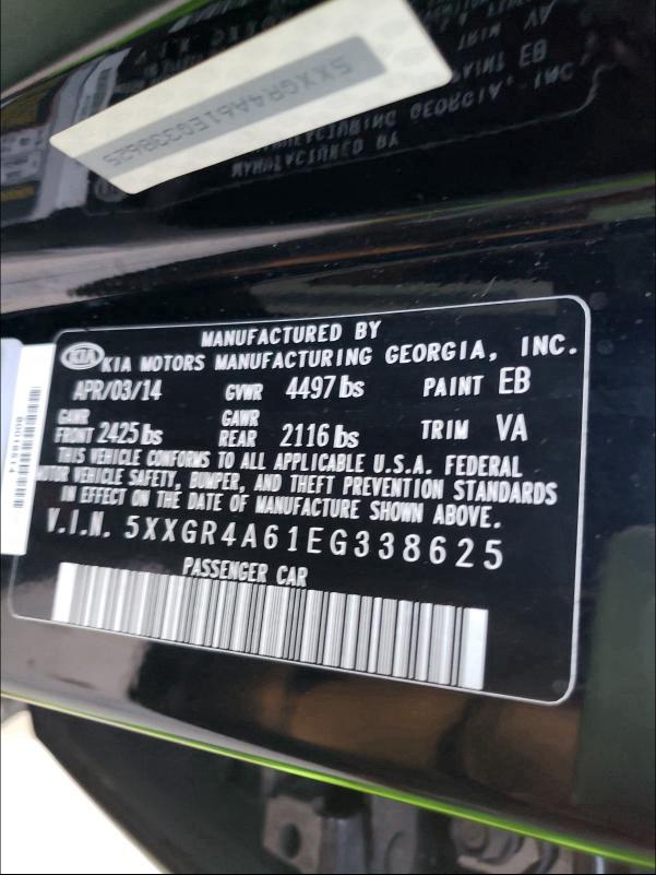 2014 KIA OPTIMA SX 5XXGR4A61EG338625