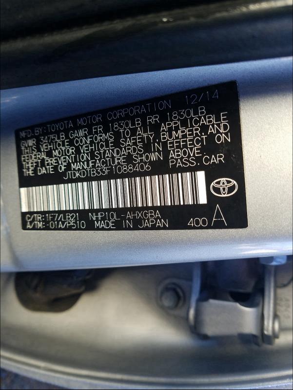 2015 TOYOTA PRIUS C JTDKDTB33F1088406