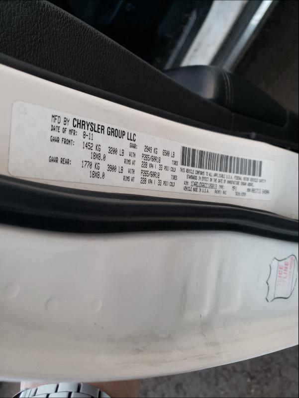 2012 DODGE DURANGO CR 1C4RDJDG6CC126813