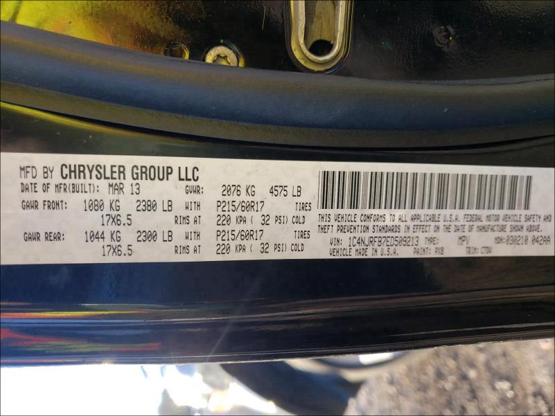 2014 JEEP PATRIOT LA 1C4NJRFB7ED509213