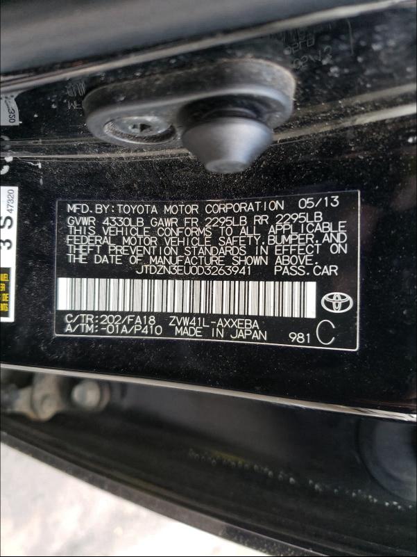 2013 TOYOTA PRIUS V JTDZN3EU0D3263941