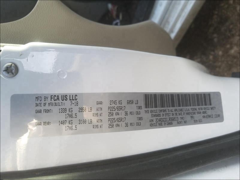 2018 DODGE GRAND CARA 2C4RDGCG1JR360513