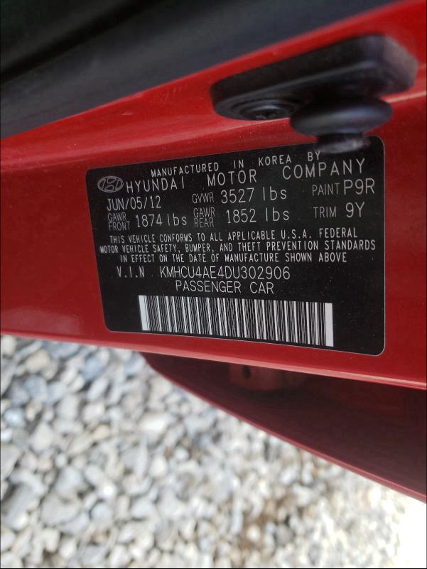 2013 HYUNDAI ACCENT GLS KMHCU4AE4DU302906