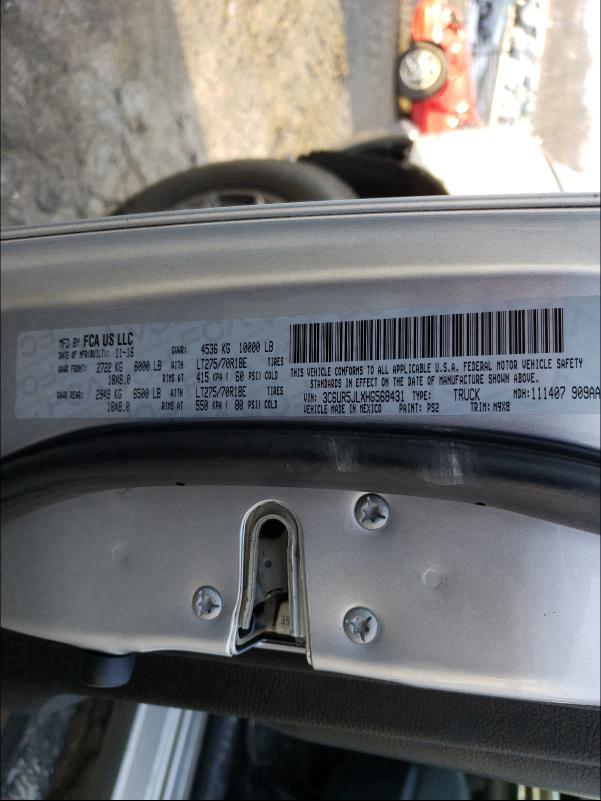 2017 DODGE RAM 2500CC 3C6UR5JLXHG568431
