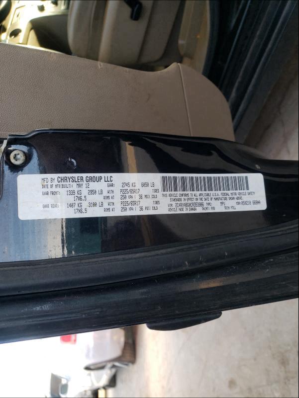 2012 VOLKSWAGEN ROUTAN SE 2C4RVABG0CR353986