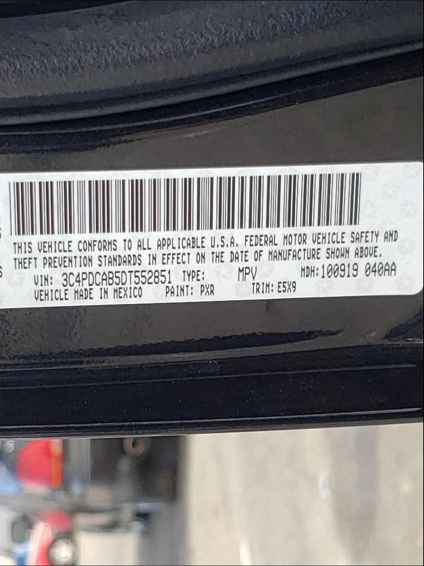 2013 DODGE JOURNEY SE 3C4PDCAB5DT552851