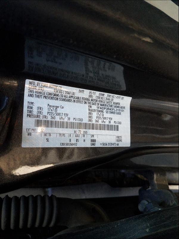 2015 FORD FOCUS BEV 1FADP3R43FL315151