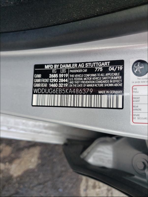 2019 MERCEDES-BENZ S 450 4MAT WDDUG6EB5KA486379