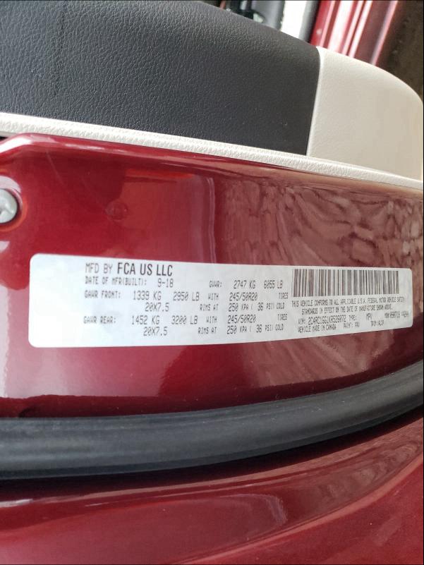 2019 CHRYSLER PACIFICA L 2C4RC1GG1KR526072