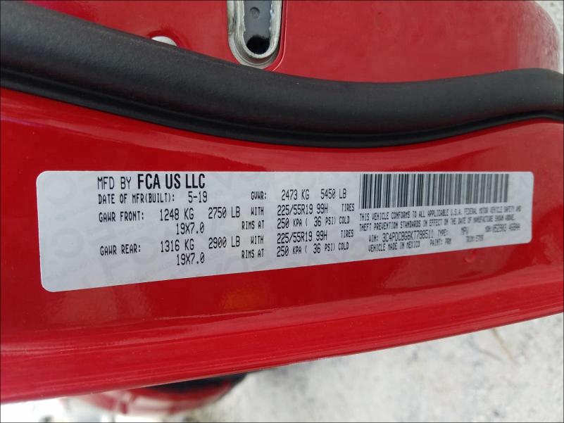 2019 DODGE JOURNEY SE 3C4PDCBG6KT798511