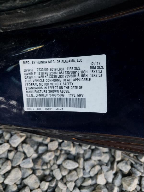 2018 HONDA ODYSSEY EX 5FNRL6H78JB075289